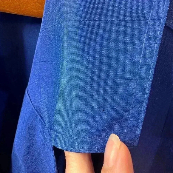 Joan Walters Petites Blue Jumpsuit Flight Suit Size 10
with Belt - Picture 7 of 7